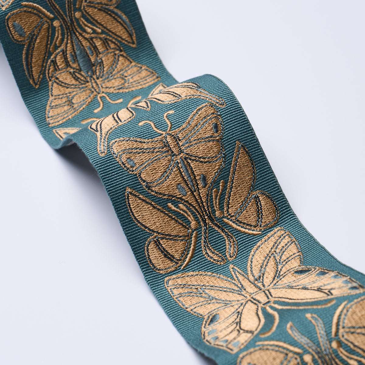 Purchase 84382 | Metamorphosis Tape, Teal & Gold - Schumacher Trim