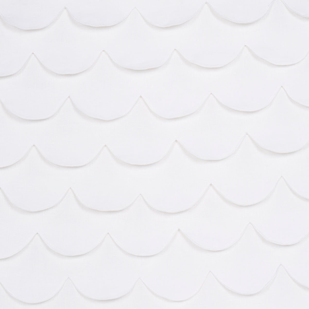 Purchase 84400 | Prep School Hand Pieced Scallop, White - Schumacher Fabric