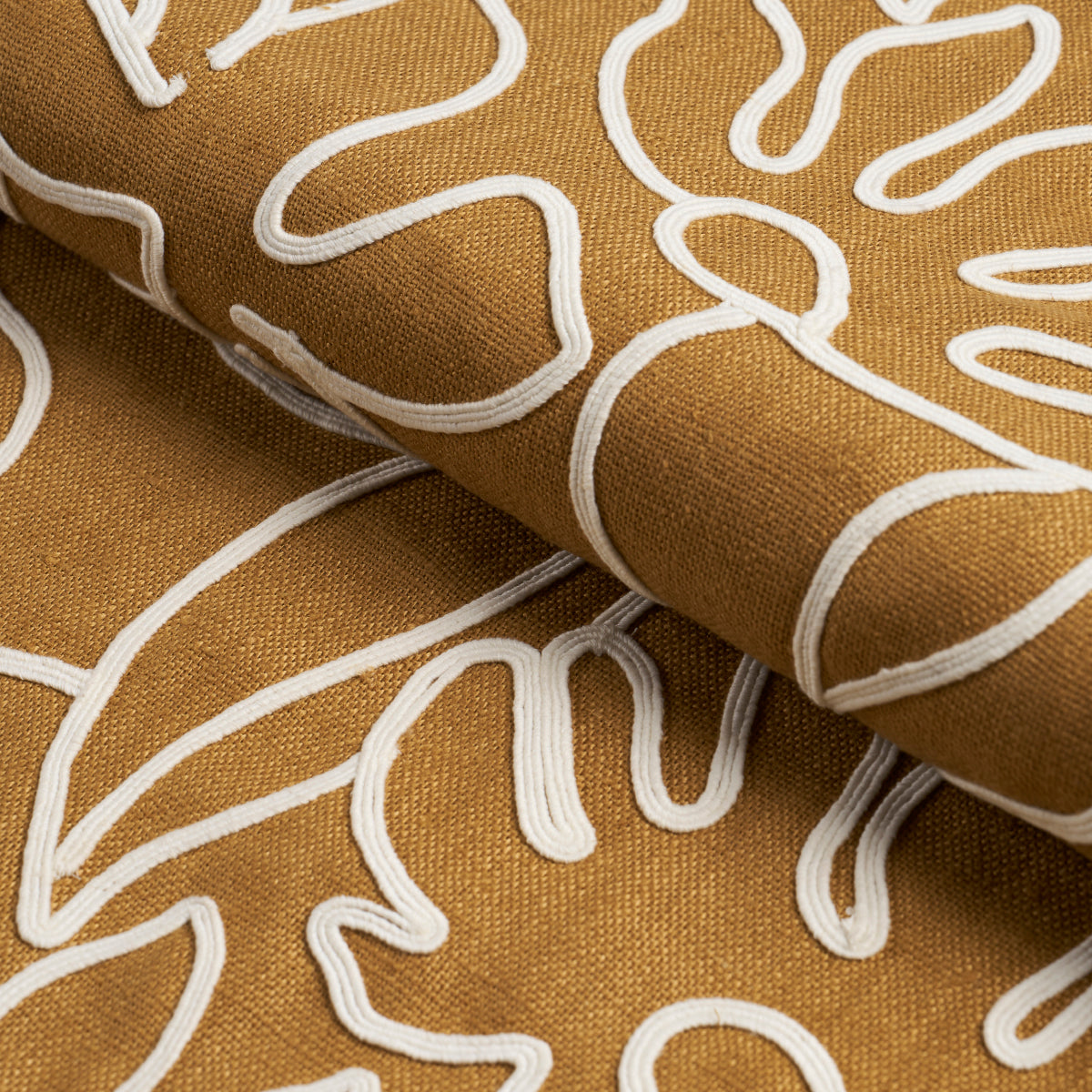 84411 | Lola Embroidery, Saffron - Schumacher Fabric