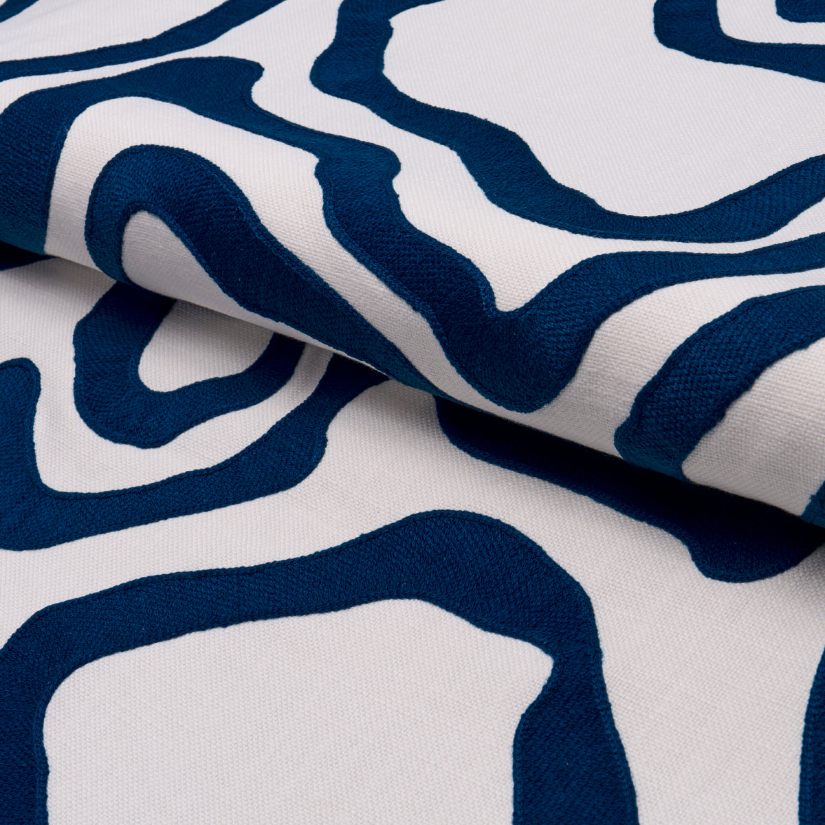 Purchase 84432 | Defeo Embroidery, Indigo - Schumacher Fabric