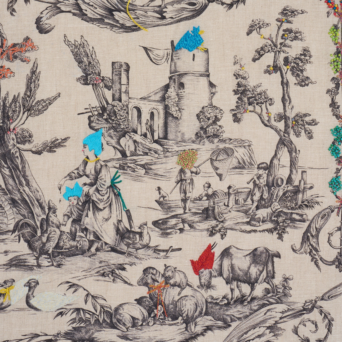 Purchase 84520 | La Liberte Americaine Toile, Multiverse - Schumacher Fabric
