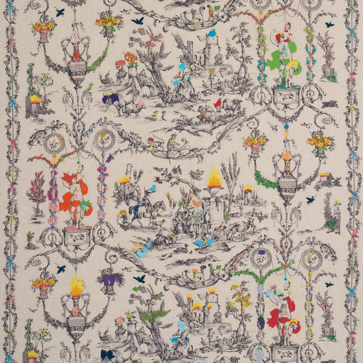 Purchase 84520 | La Liberte Americaine Toile, Multiverse - Schumacher Fabric