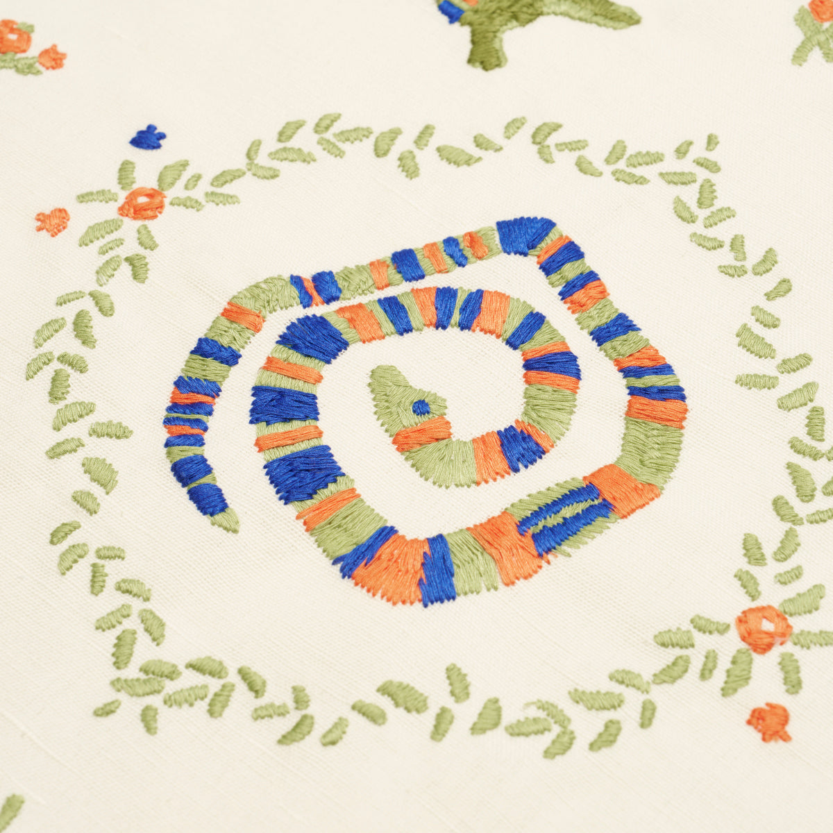 Purchase 84540 | Reptilia Embroidery, Bright Multi On Ivory - Schumacher Fabric