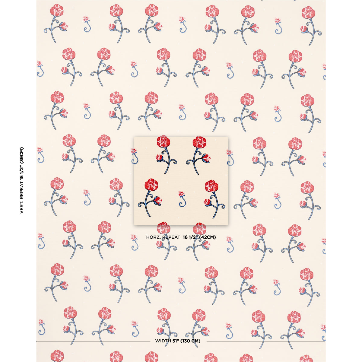 Purchase 84550 | Rhinestone Cowboy Embroidery, Poppy - Schumacher Fabric