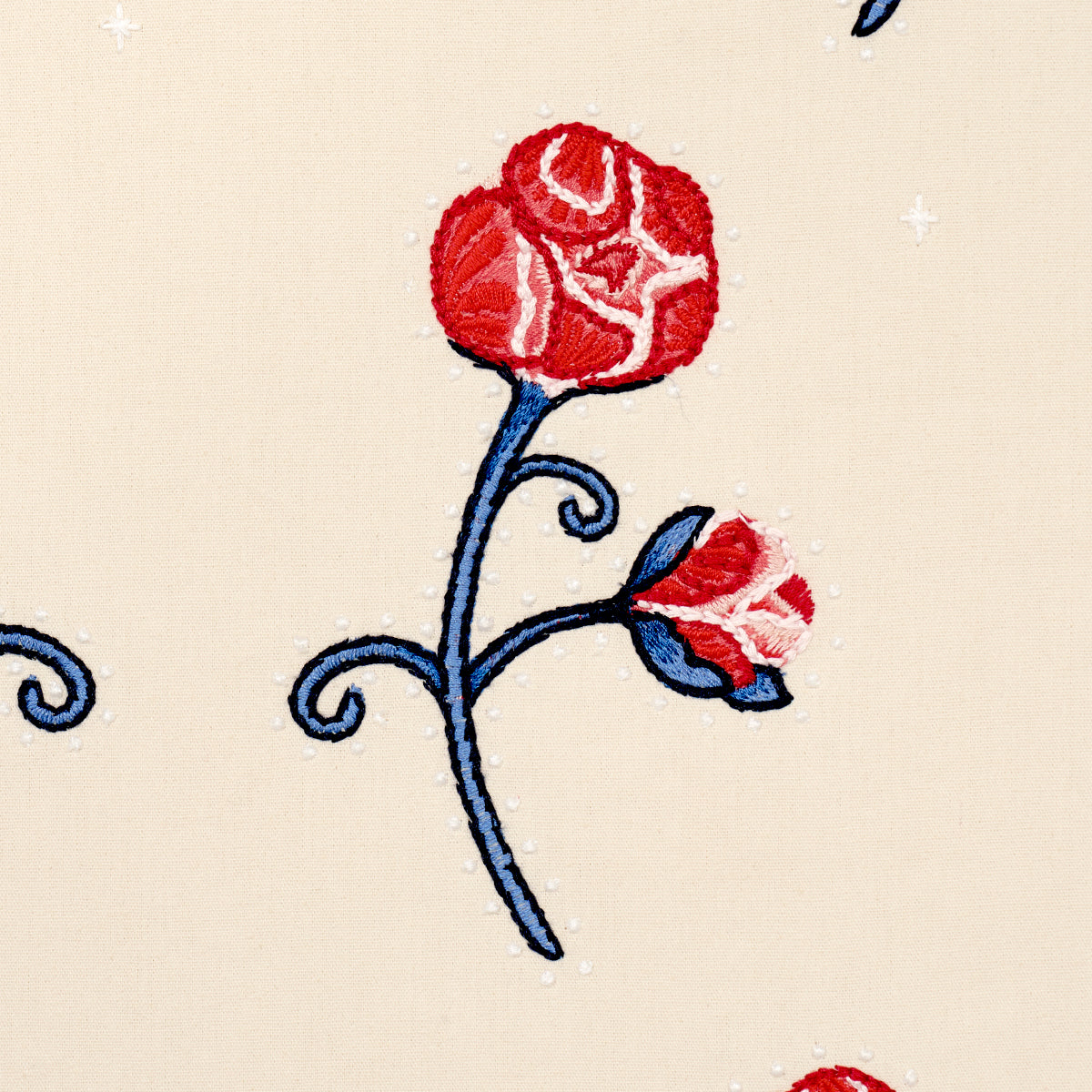 Purchase 84550 | Rhinestone Cowboy Embroidery, Poppy - Schumacher Fabric