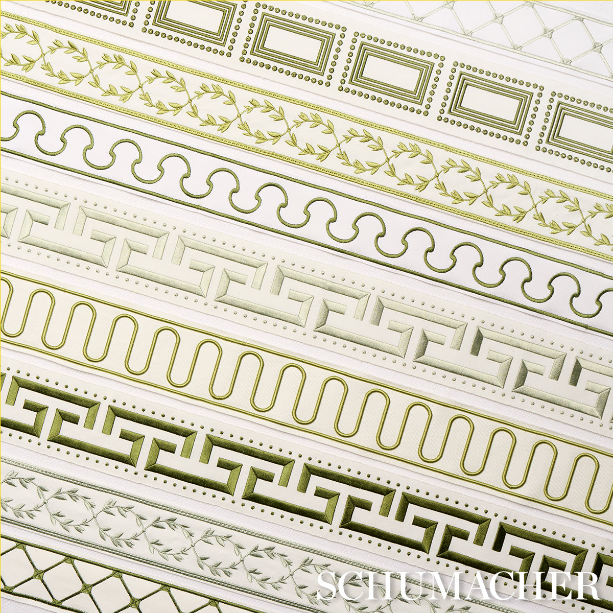 84601 | Parisian Bamboo, Celadon - Schumacher Trim