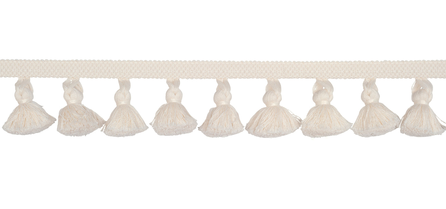 Purchase 84690 | Cotton Tassel Fringe, Ivory - Schumacher Trim