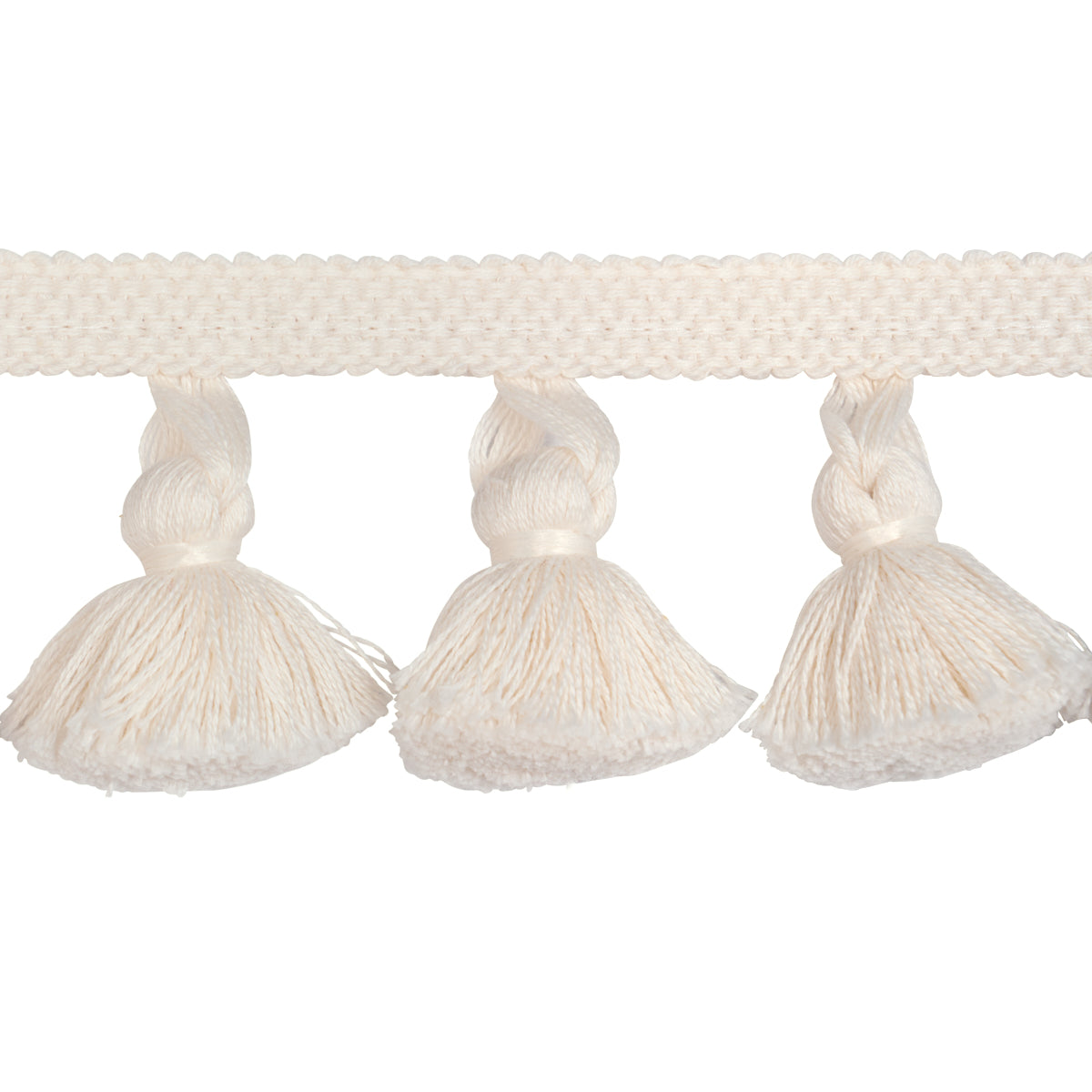 Purchase 84690 | Cotton Tassel Fringe, Ivory - Schumacher Trim