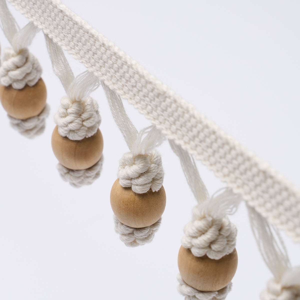 Purchase 84700 | Wooden Ball Fringe, Ivory - Schumacher Trim
