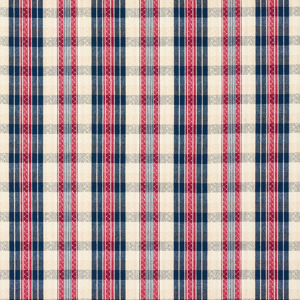 Purchase 84720 | Fonda Hand Woven Plaid, Rouge & Navy - Schumacher Fabric