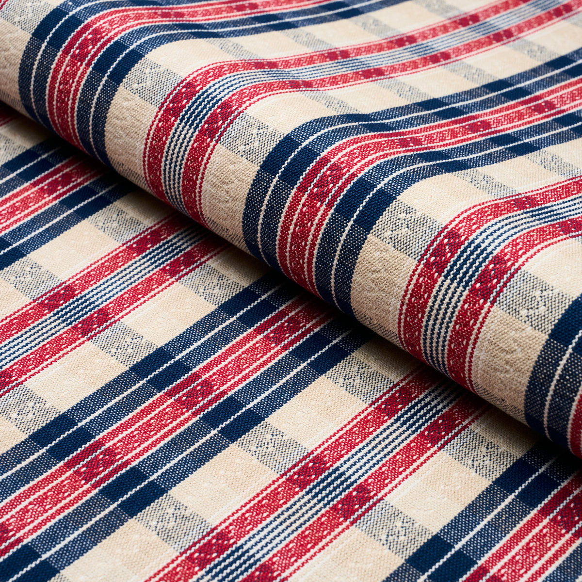 Purchase 84720 | Fonda Hand Woven Plaid, Rouge & Navy - Schumacher Fabric