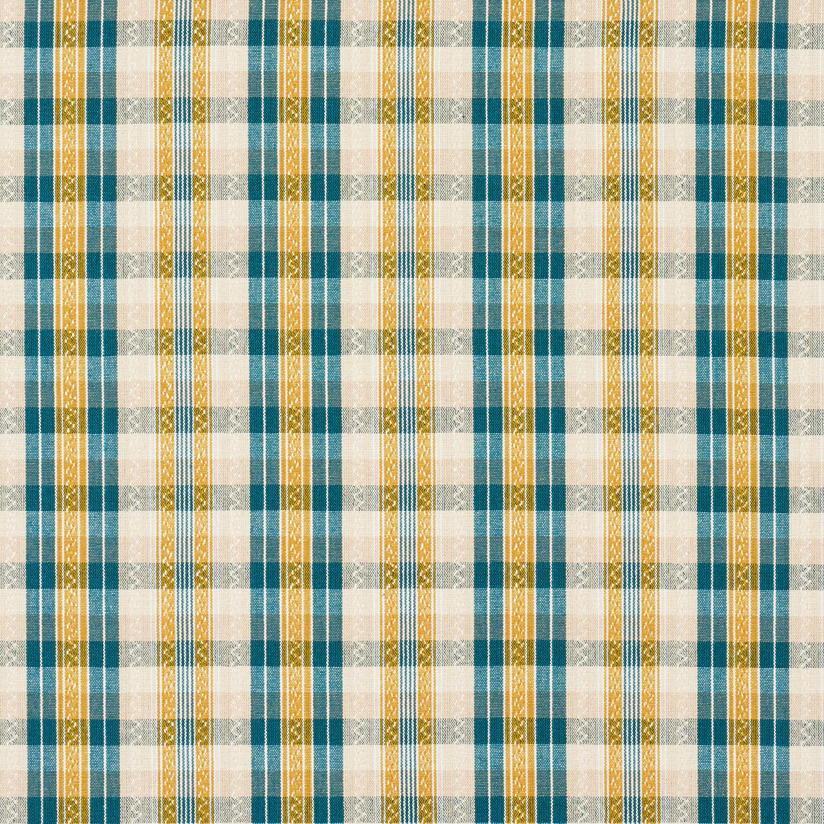 Purchase 84722 | Fonda Hand Woven Plaid, Teal & Citron - Schumacher Fabric