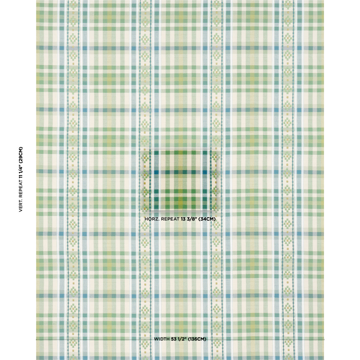 Purchase 84731 | Hutton Hand Woven Check, Leaf - Schumacher Fabric