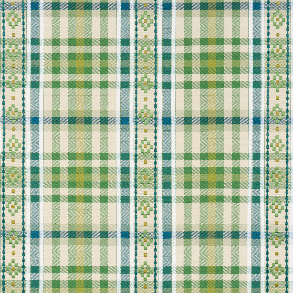 Purchase 84731 | Hutton Hand Woven Check, Leaf - Schumacher Fabric