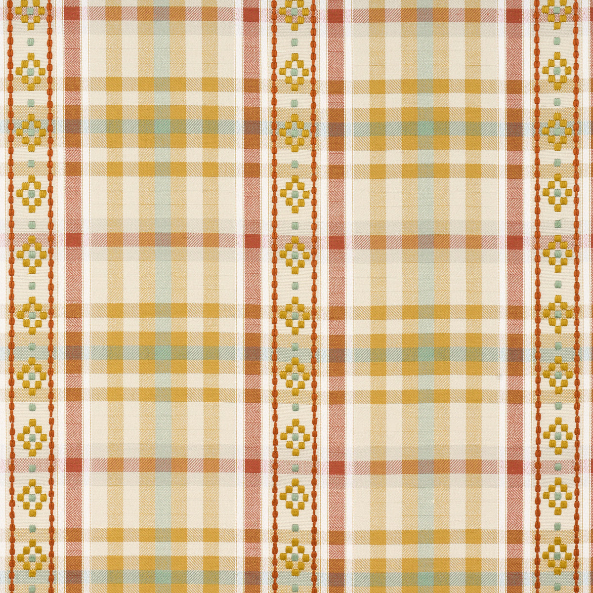 Purchase 84732 | Hutton Hand Woven Check, Ochre - Schumacher Fabric