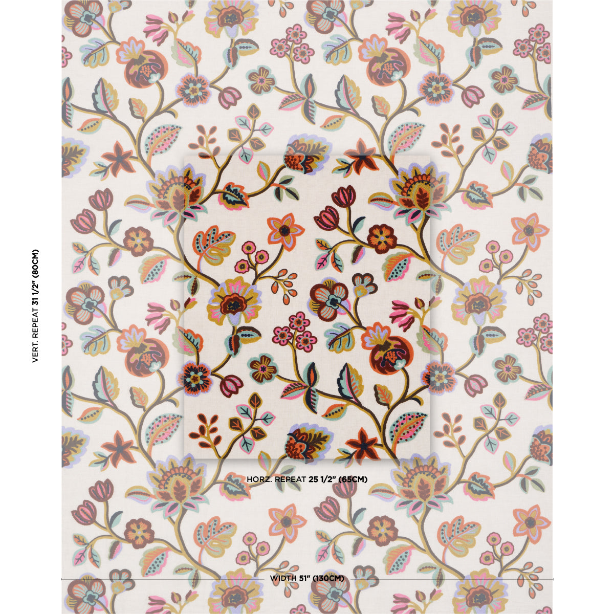 Purchase 84750 | Loulou Embroidery, Jewel - Schumacher Fabric