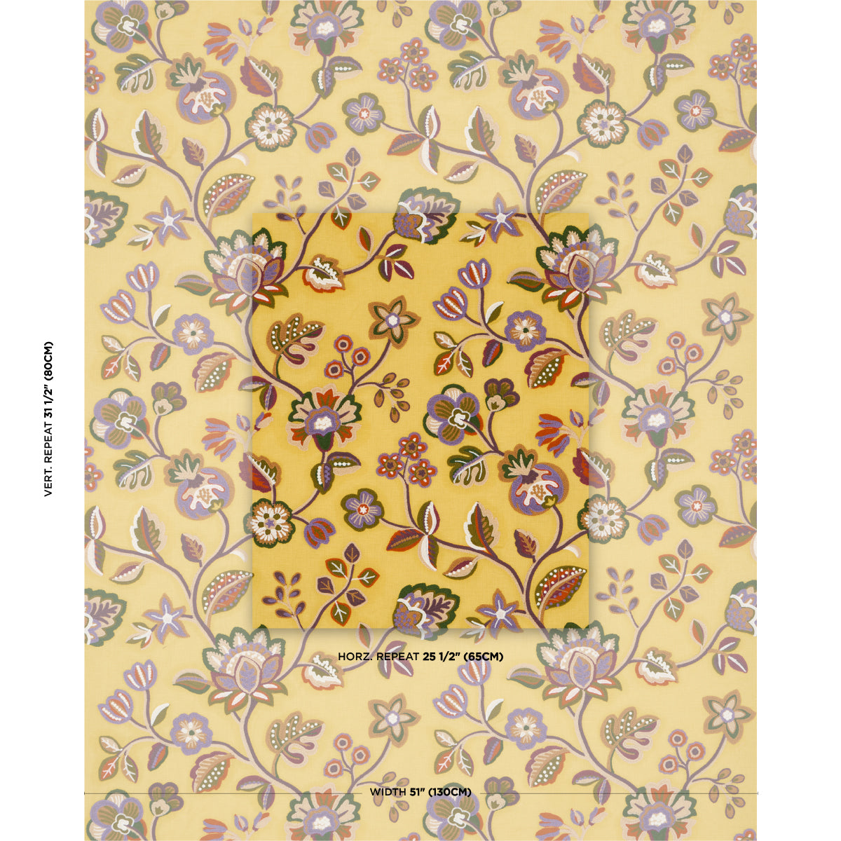 Purchase 84751 | Loulou Embroidery, Marigold - Schumacher Fabric