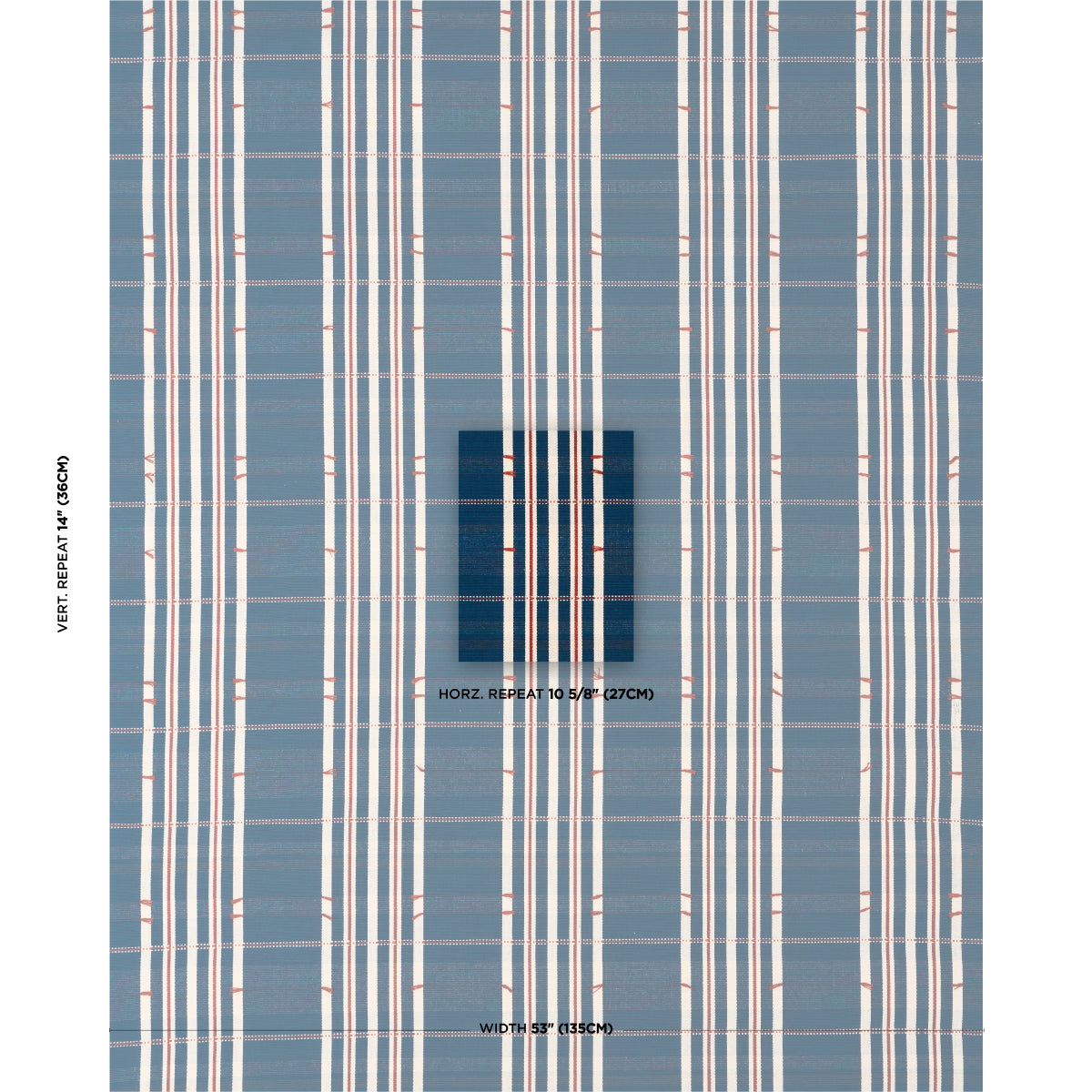 Purchase 84780 | Remmy Hand Woven Stripe, Indigo - Schumacher Fabric