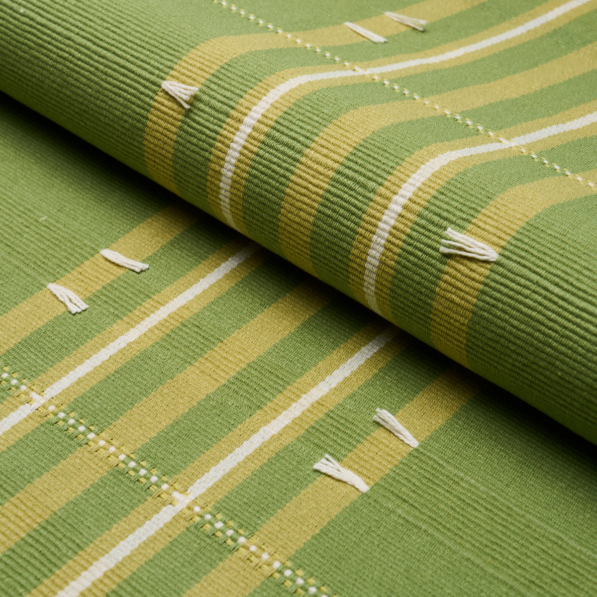 Purchase 84781 | Remmy Hand Woven Stripe, Leaf - Schumacher Fabric