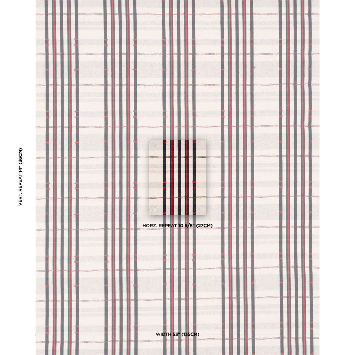 Purchase 84782 | Remmy Hand Woven Stripe, Noir - Schumacher Fabric