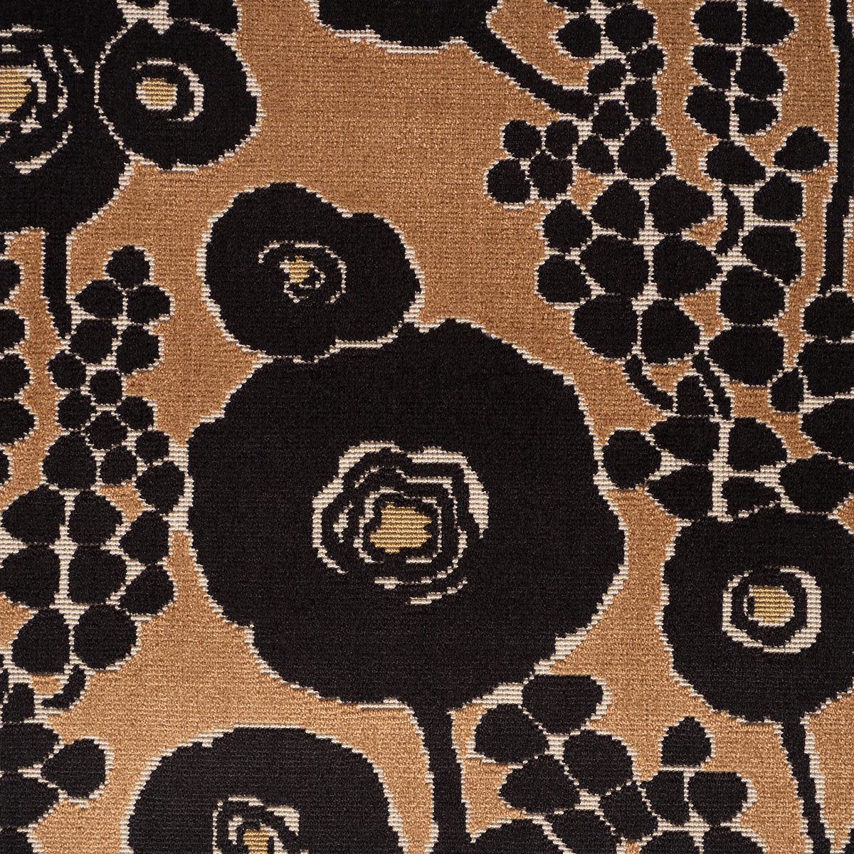 Purchase 84790 | Emelie Velvet, Bronze & Noir - Schumacher Fabric