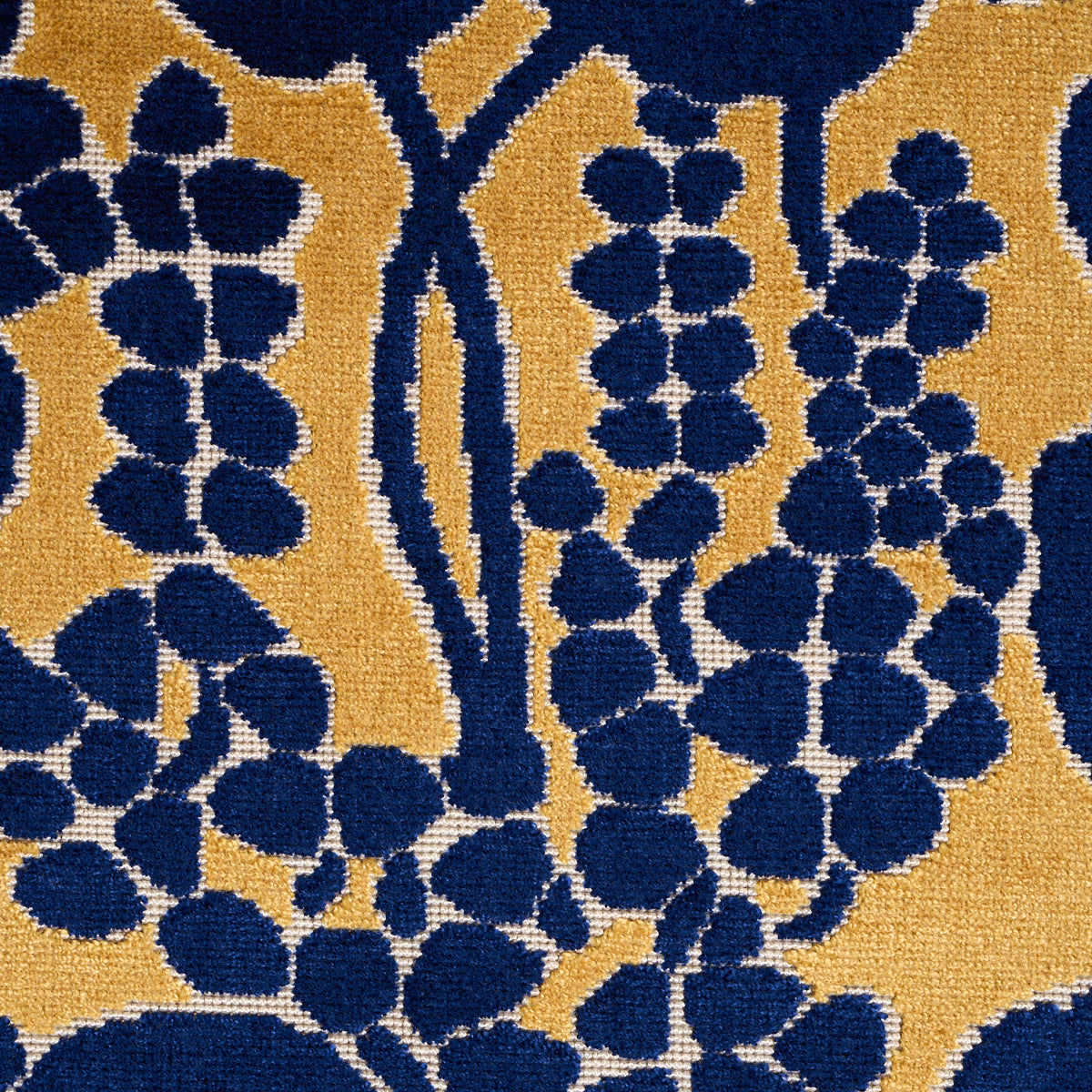 Purchase 84791 | Emelie Velvet, Sapphire & Gold - Schumacher Fabric