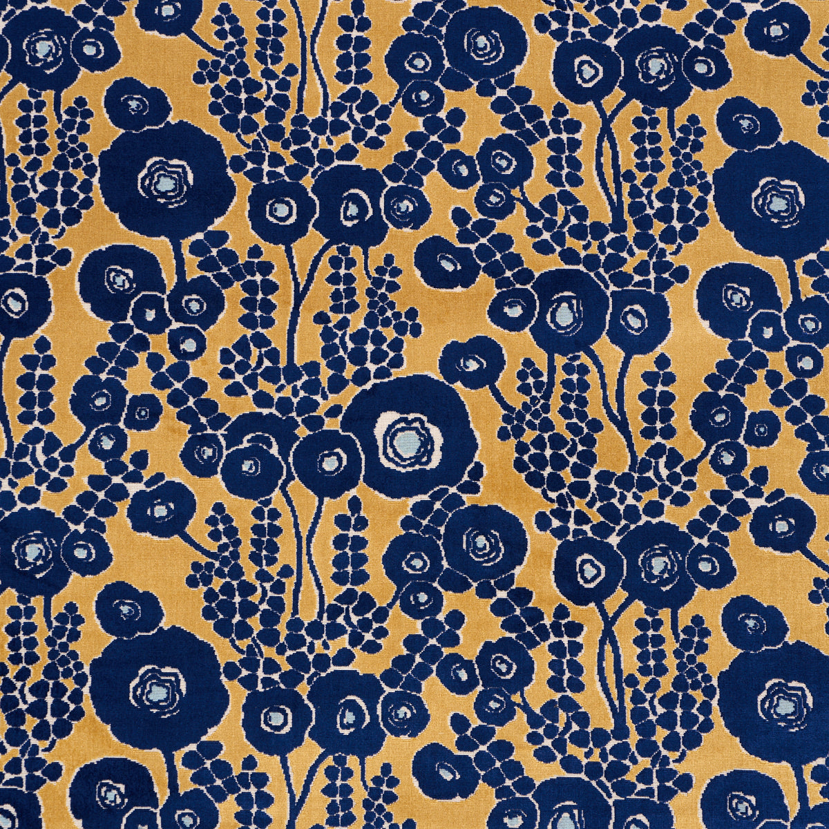 Purchase 84791 | Emelie Velvet, Sapphire & Gold - Schumacher Fabric