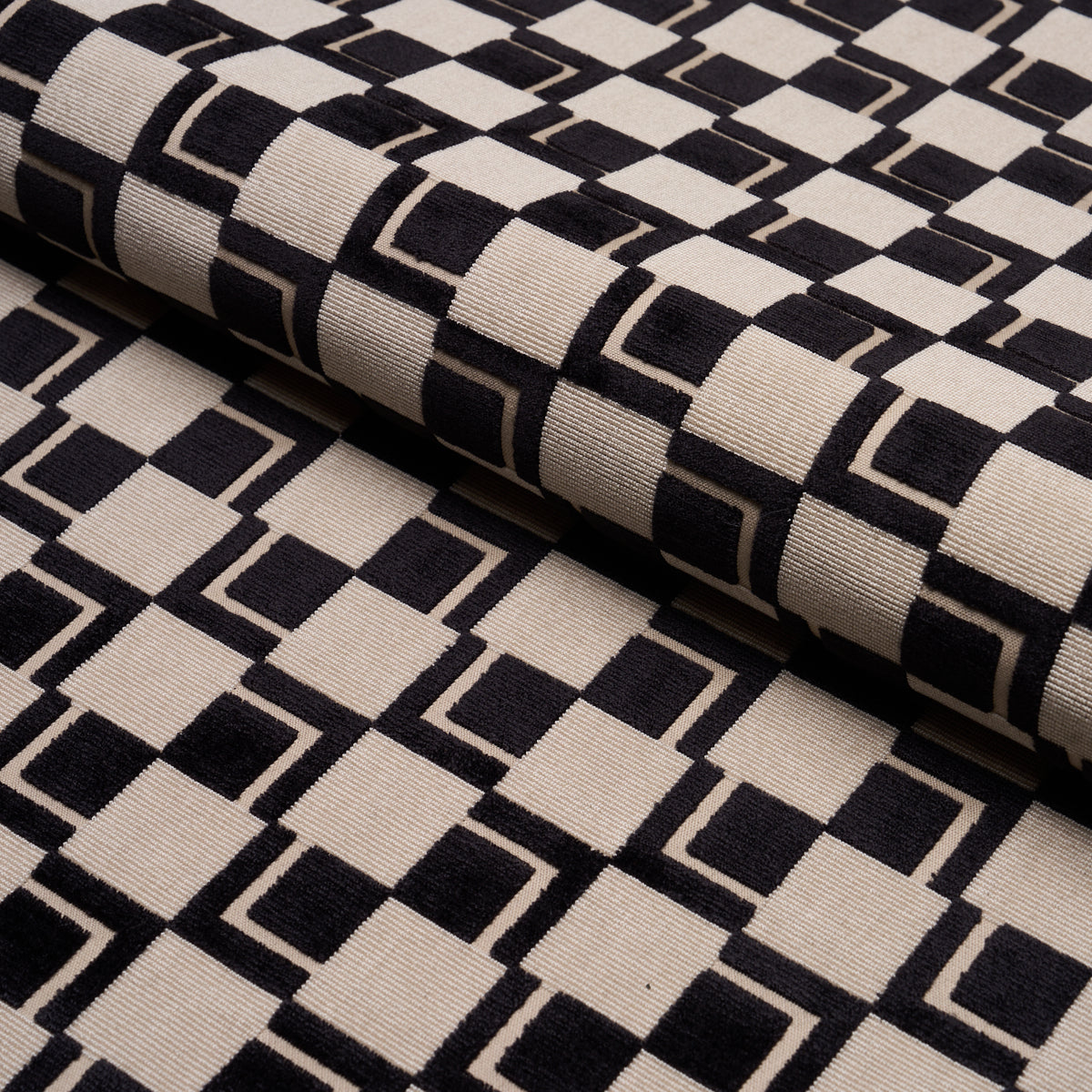 Purchase 84802 | Edison Velvet, Noir - Schumacher Fabric