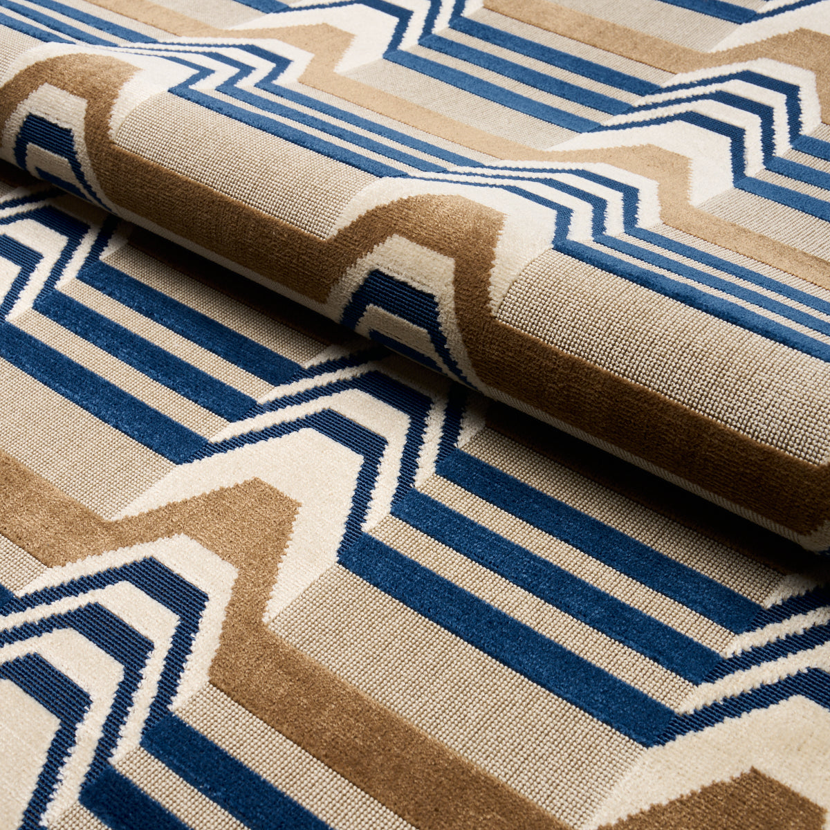 Purchase 84810 | Aldo Velvet, Cadet & Camel - Schumacher Fabric