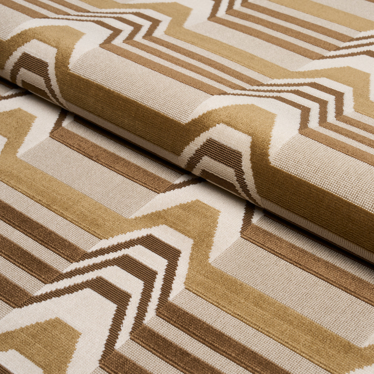Purchase 84811 | Aldo Velvet, Mocha & Camel - Schumacher Fabric