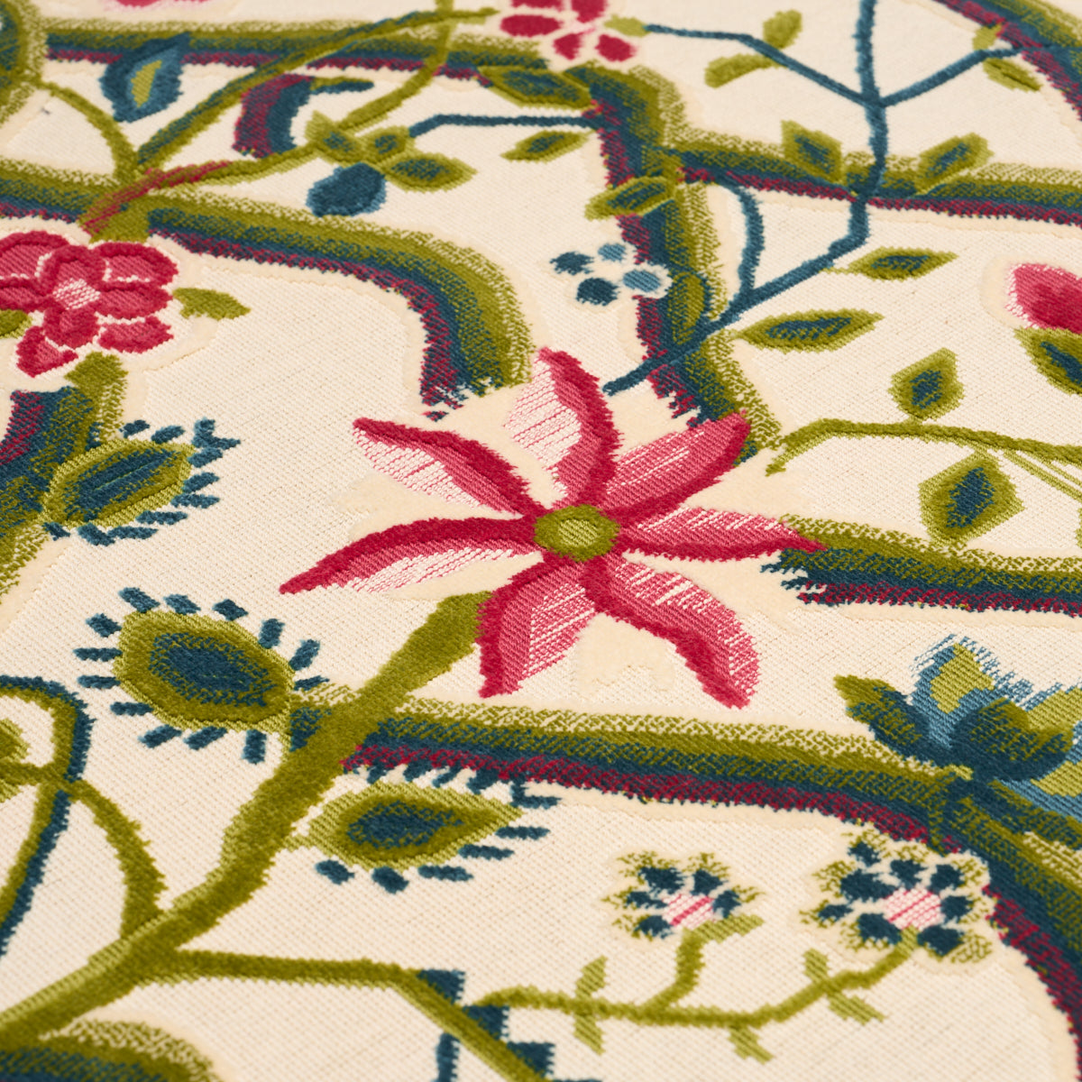 Purchase 84820 | Jacobean Garden Velvet, Mulberry & Leaf - Schumacher Fabric