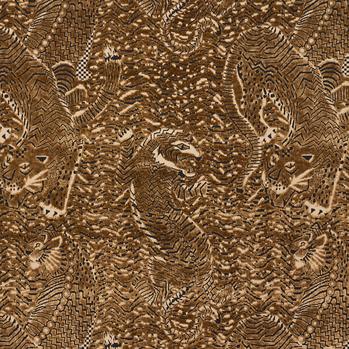 Purchase 84830 | Tigress Velvet, Gold - Schumacher Fabric
