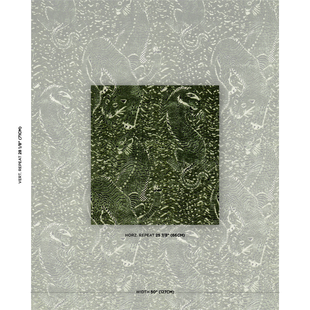 Purchase 84832 | Tigress Velvet, Malachite - Schumacher Fabric