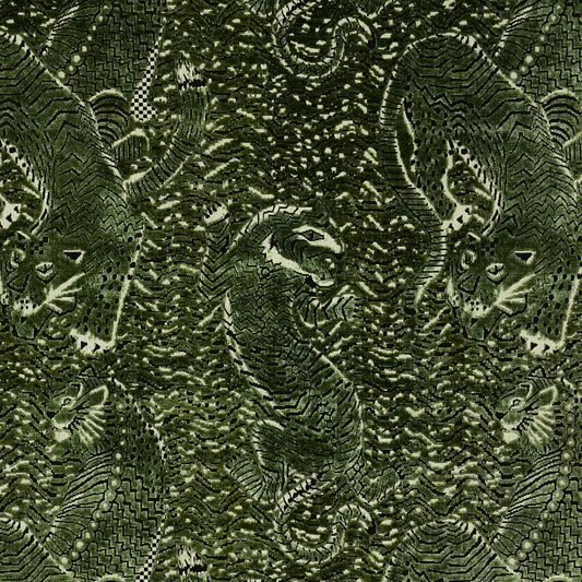 Purchase 84832 | Tigress Velvet, Malachite - Schumacher Fabric