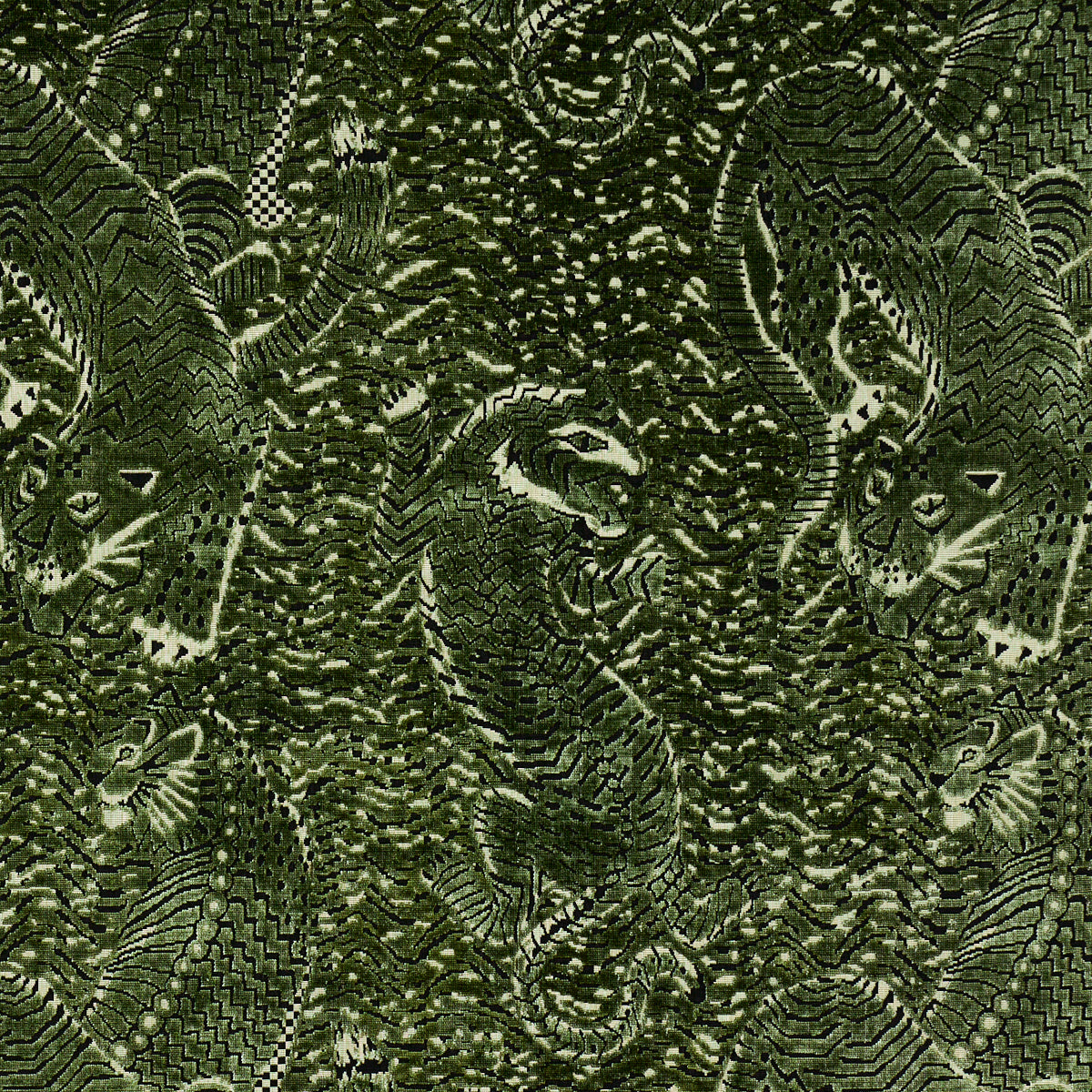 Purchase 84832 | Tigress Velvet, Malachite - Schumacher Fabric
