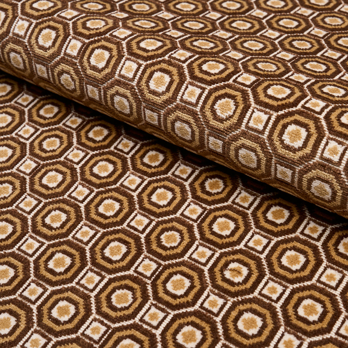 Purchase 84891 | Trianon Cut Velvet, Bisque - Schumacher Fabric