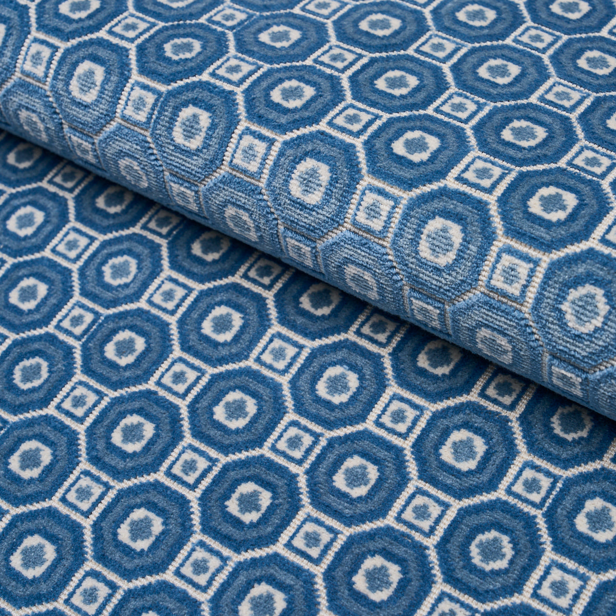 Purchase 84892 | Trianon Cut Velvet, Azur - Schumacher Fabric