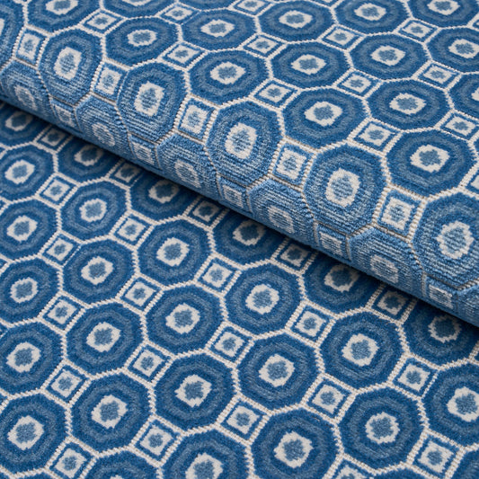 Purchase 84892 | Trianon Cut Velvet, Azur - Schumacher Fabric