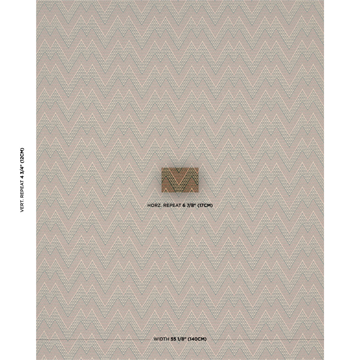 Purchase 84970 | Alpine Peaks Chevron, Terracotta Desert - Schumacher Fabric