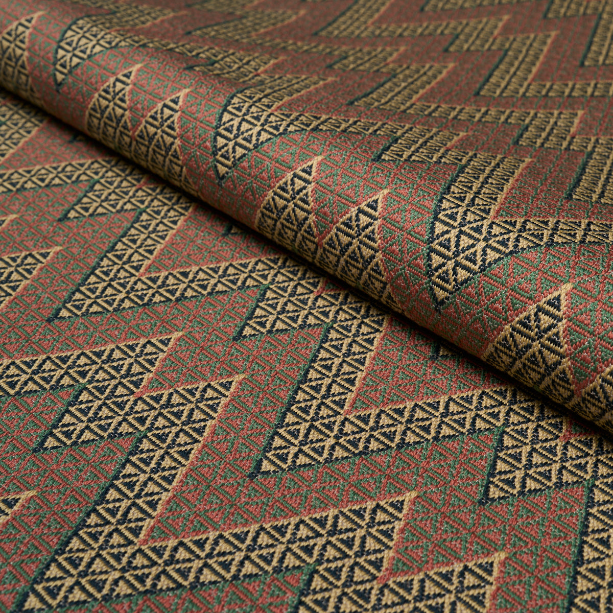 Purchase 84970 | Alpine Peaks Chevron, Terracotta Desert - Schumacher Fabric
