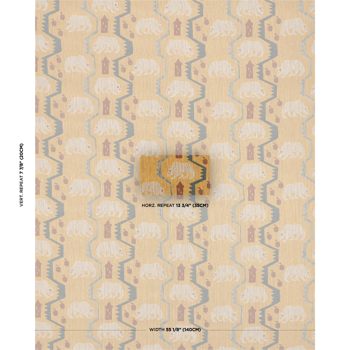 Purchase 84980 | Bear Brigade, Ochre - Schumacher Fabric
