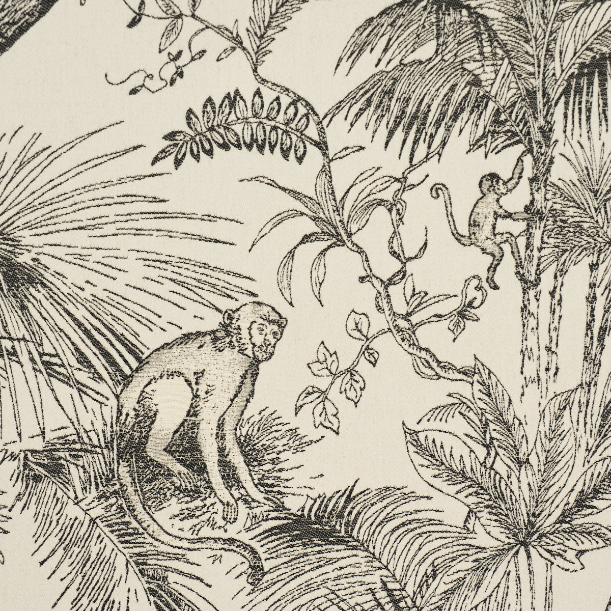 Purchase 85100 | Forest Canopy, Black & Ivory - Schumacher Fabric