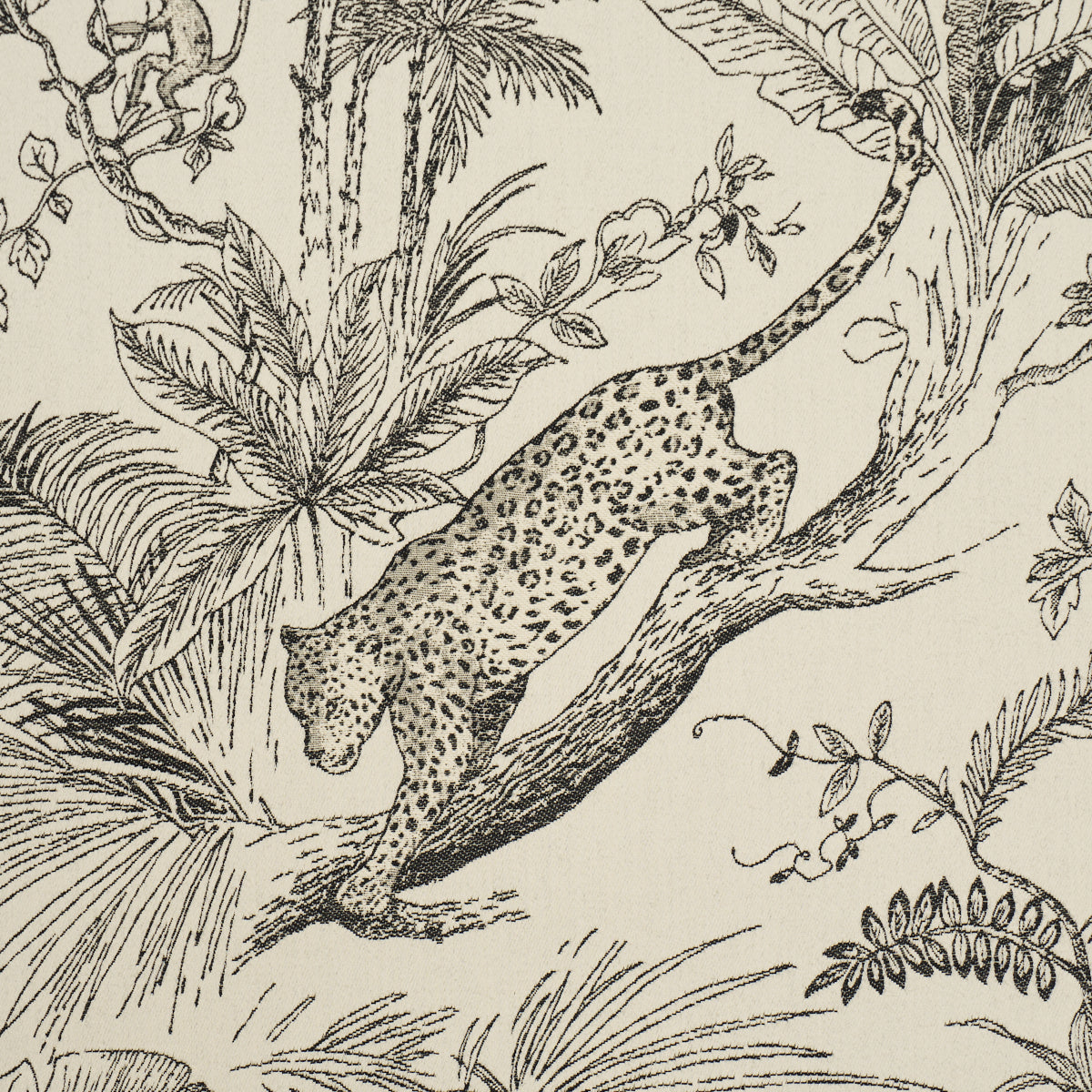 Purchase 85100 | Forest Canopy, Black & Ivory - Schumacher Fabric