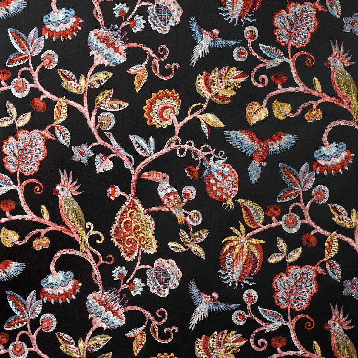 Purchase 85110 | Birds Of Paradise, Noir - Schumacher Fabric