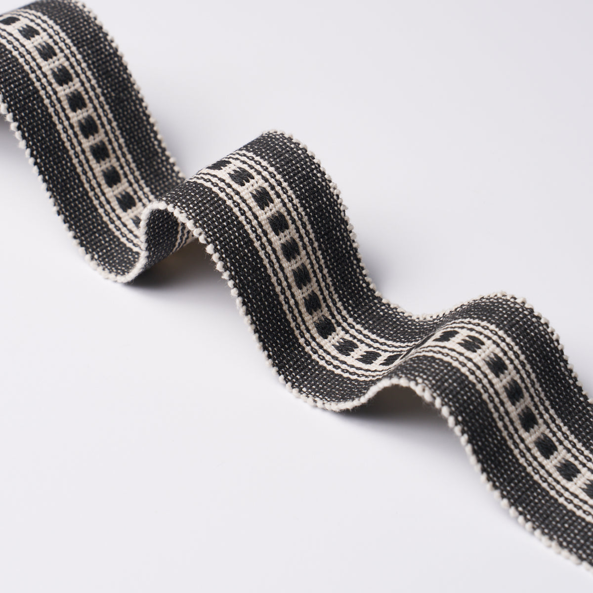 Purchase 85171 | Lubeck Tape Narrow, Charcoal - Schumacher Trim