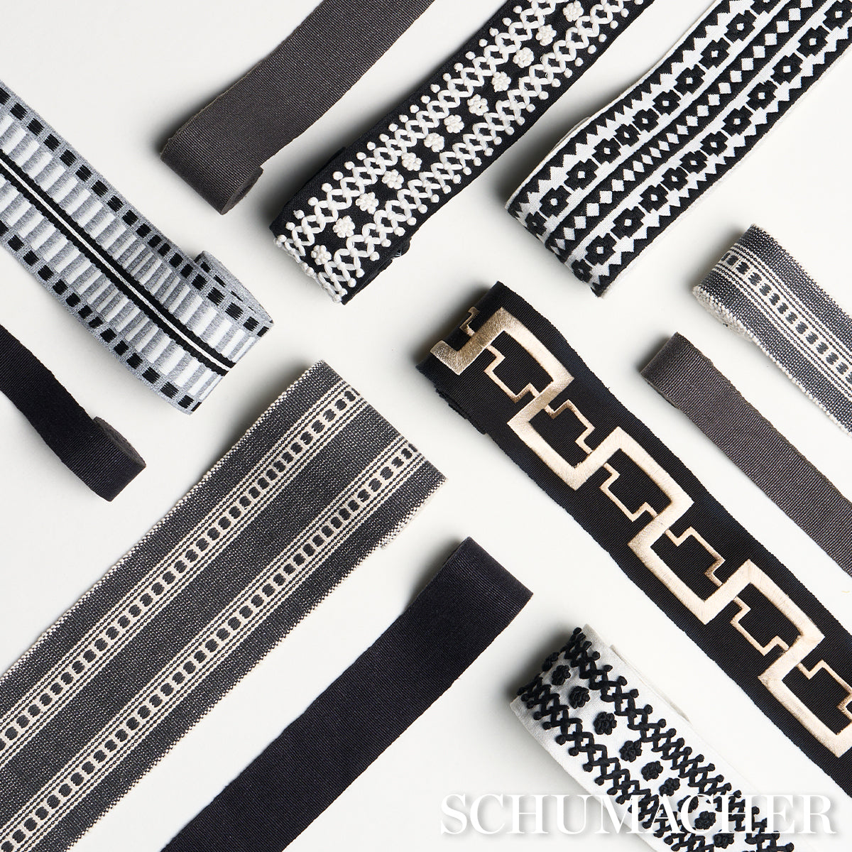 Purchase 85171 | Lubeck Tape Narrow, Charcoal - Schumacher Trim