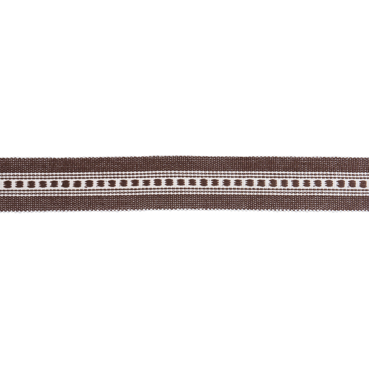 Purchase 85172 | Lubeck Tape Narrow, Brown - Schumacher Trim