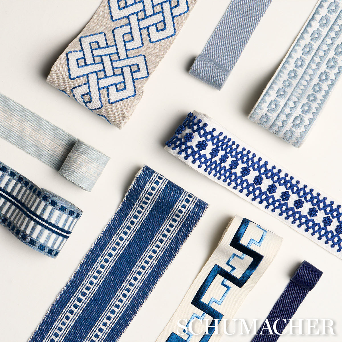 Purchase 85173 | Lubeck Tape Narrow, Sky - Schumacher Trim