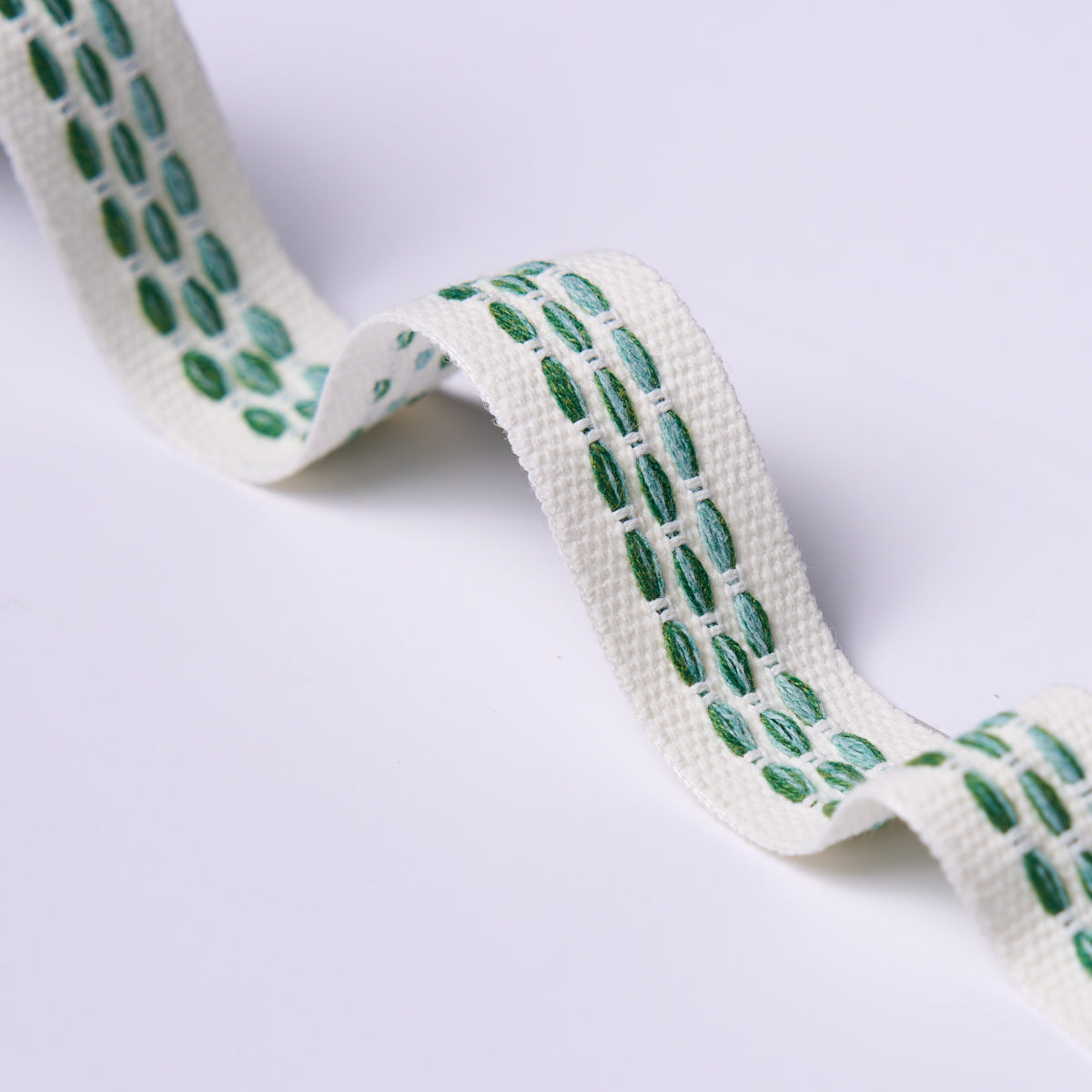 Purchase 85182 | Portola Tape Narrow Indoor/Outdoor, Green - Schumacher Trim