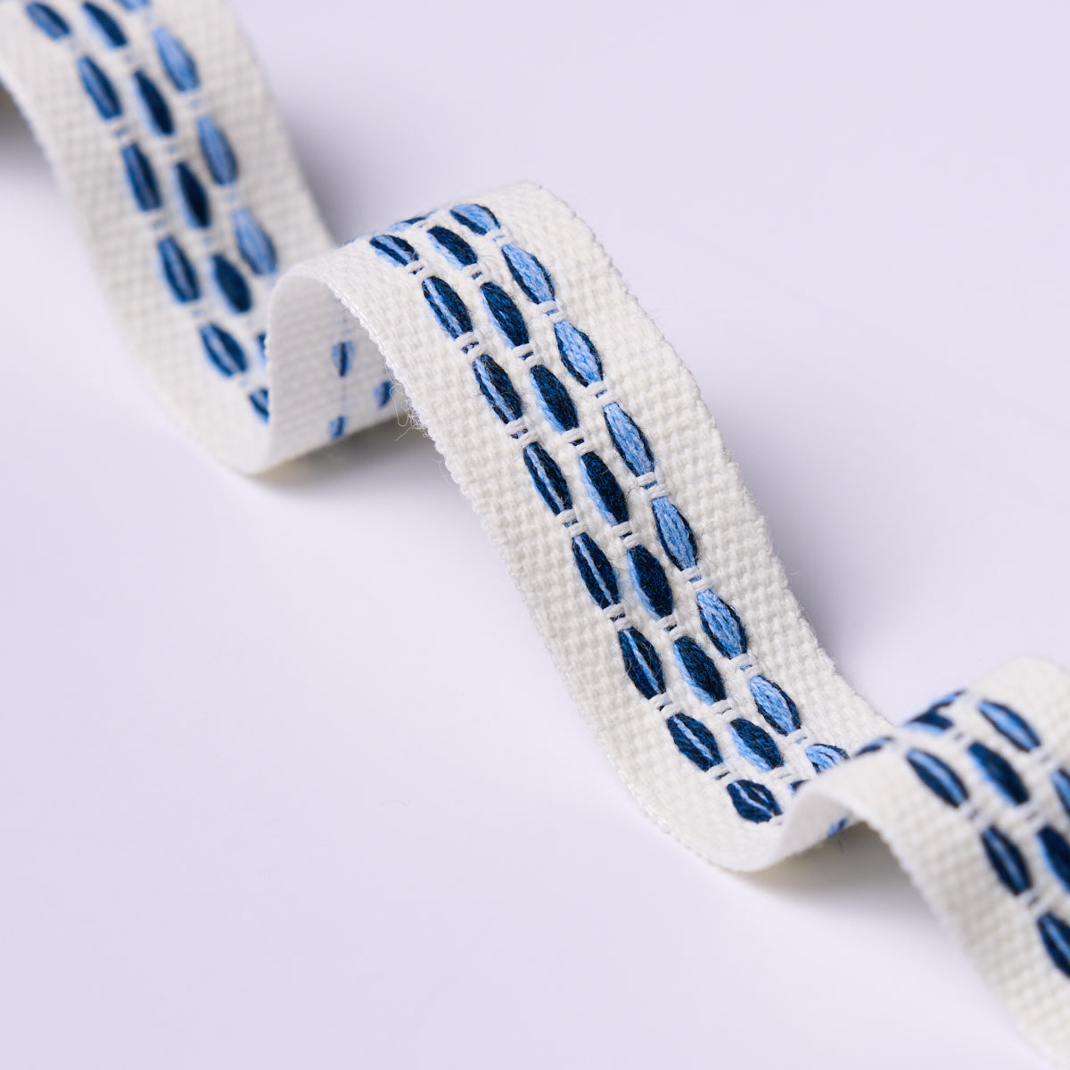 Purchase 85183 | Portola Tape Narrow Indoor/Outdoor, Blue - Schumacher Trim